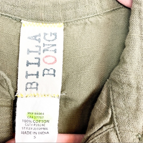 Green Long Sleeve Cotton Button Up - Picture 10 of 10